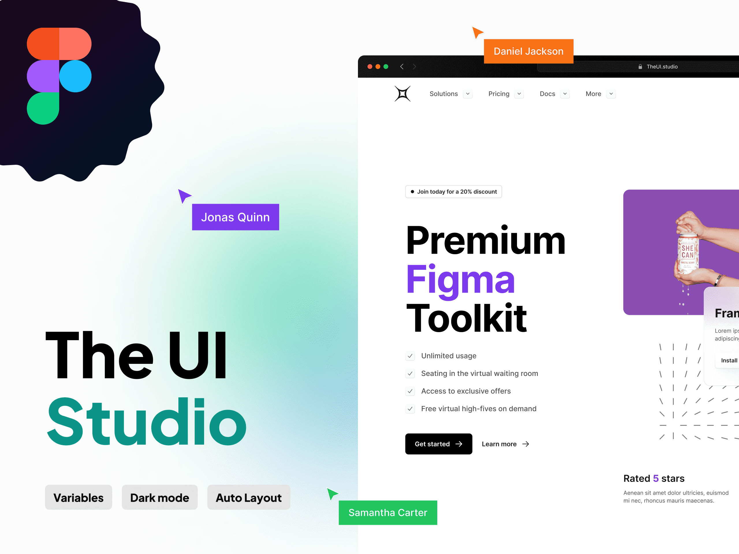 Full version of the UI studio